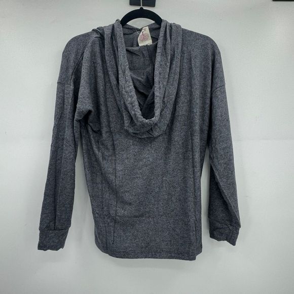 FREELOADER Nordstrom Brushed Hacci Long Sleeve Hoodie in Charcoal size S NWOT - Picture 7 of 8